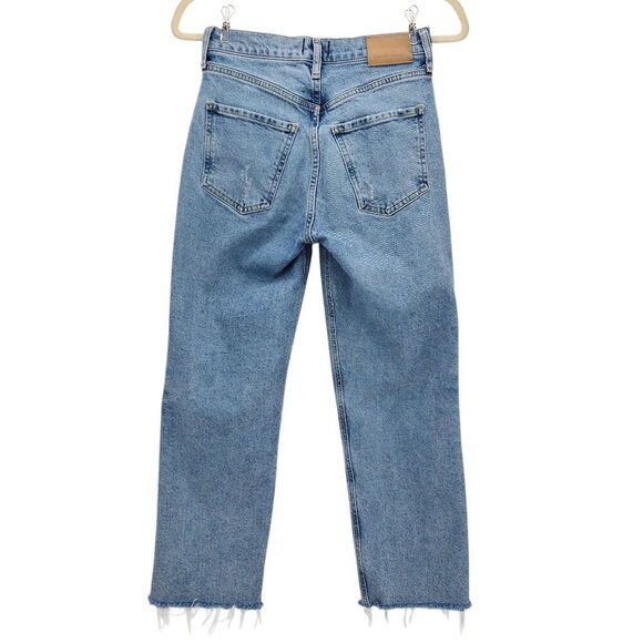 Citizens Of Humanity Florence Button Fly High Rise Crop Raw Hem Denim Jeans 24 - Picture 3 of 13